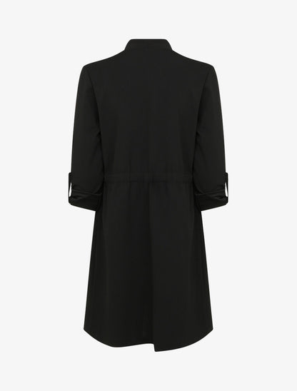 Trench droit mi-long uni - Noir - 2