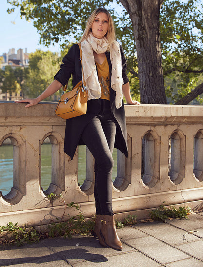 Trench droit mi-long uni - Noir - 4