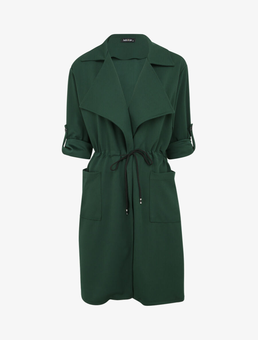 Trench fluide uni - Vert sapin - 4