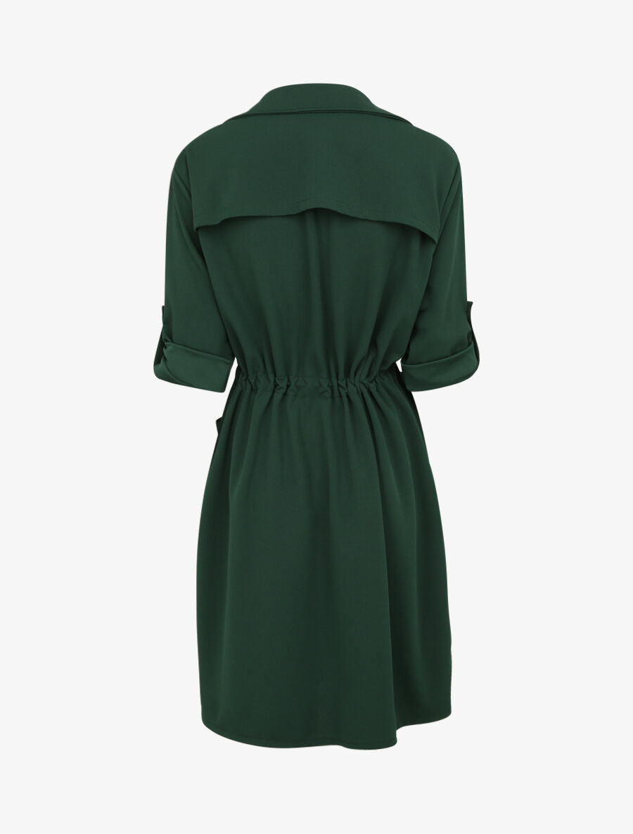 Trench fluide uni - Vert sapin - 2