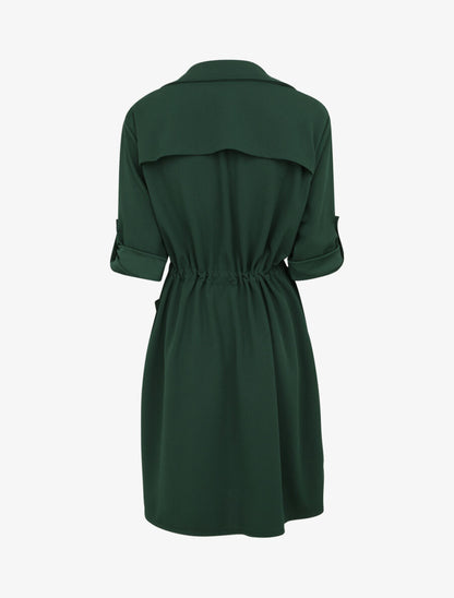 Trench fluide uni - Vert sapin - 2