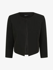 Veste droite uni manches 3/4 - Noir - 1
