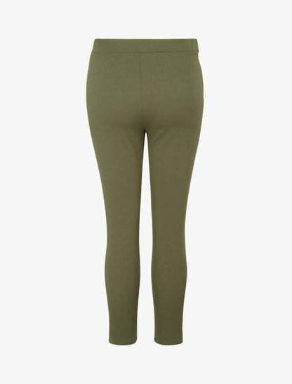 Pantalon jogger slim 7/8 taille haute - Kaki - 2