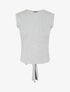 Top côtelé à ceinture à nouer - Gris - 1