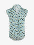 Top droit sans manches à imprimé pois stylisés - Vert d&