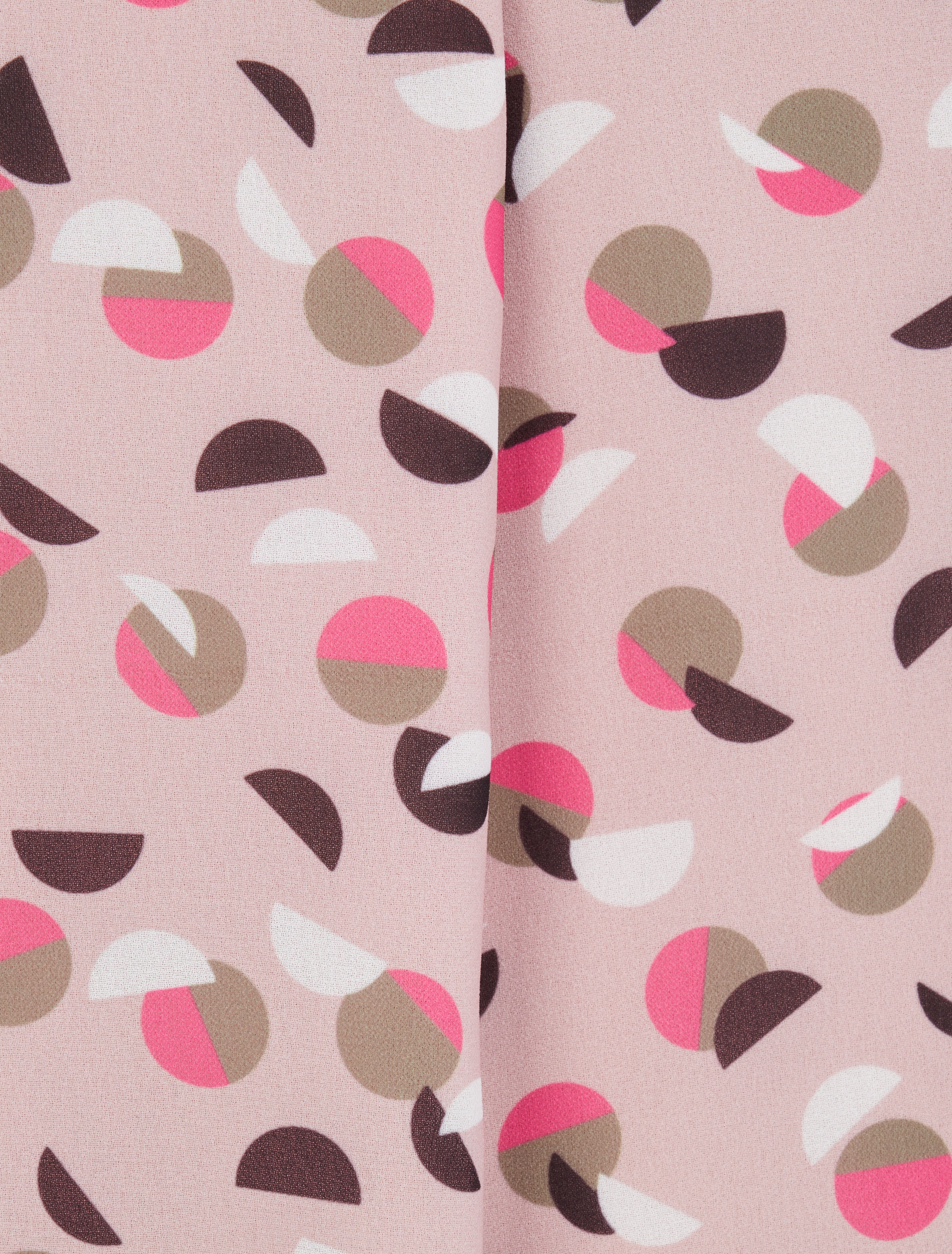 Top droit sans manches à imprimé pois stylisés - Rose poudré - 3