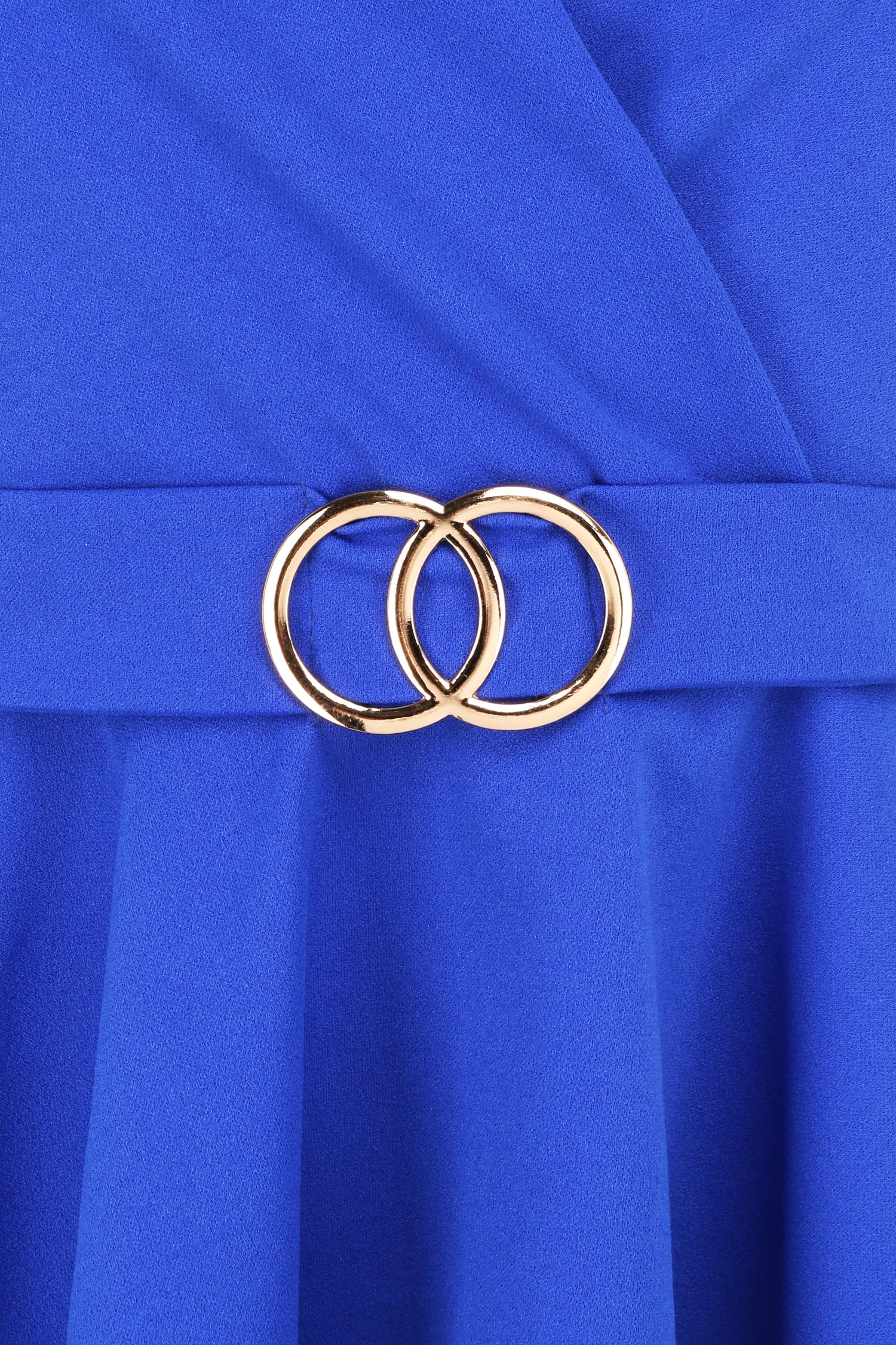 Top péplum à ceinture décorative - Bleu électrique - 3