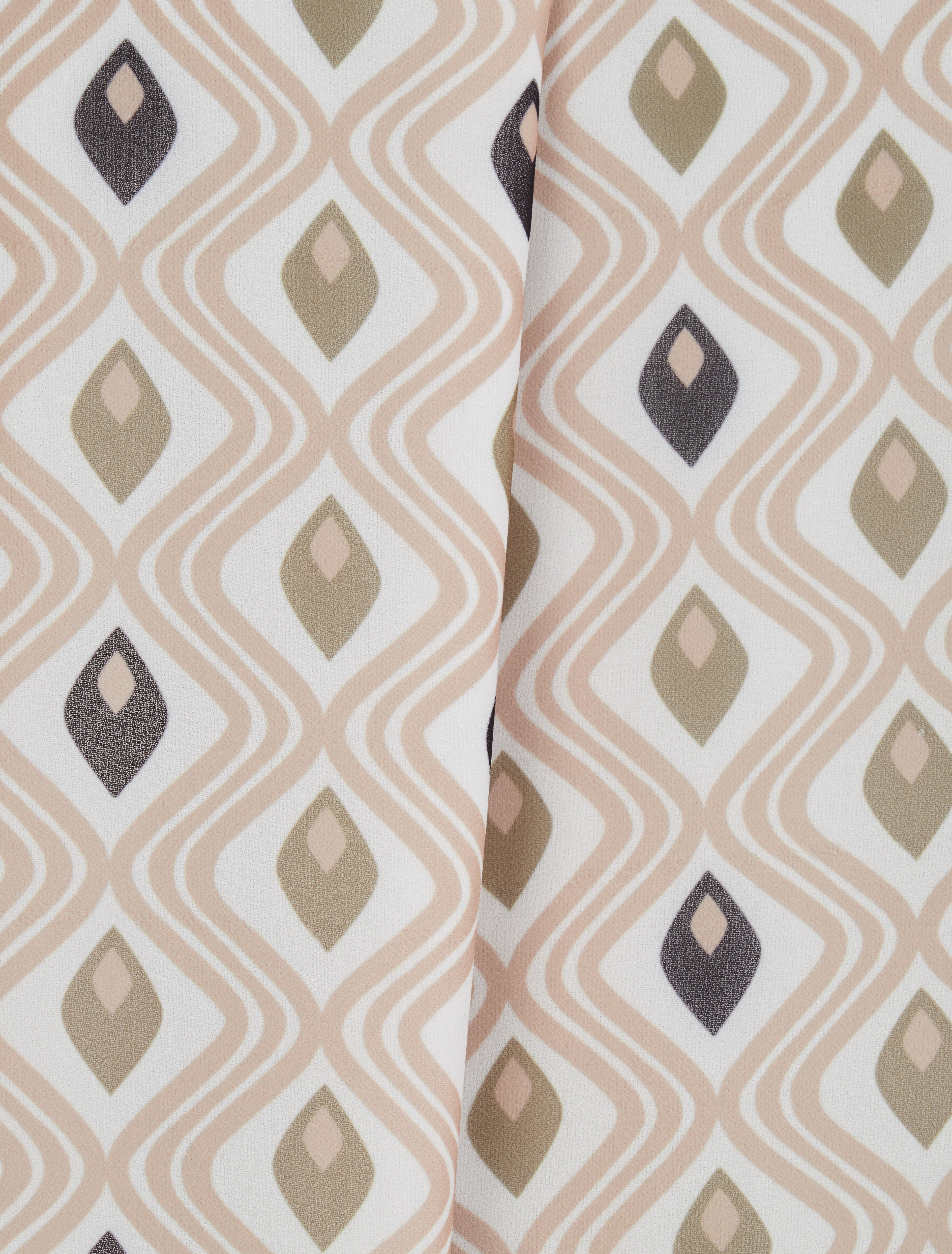 Top droit sans manches à imprimé mosaïque graphique - Beige - 3