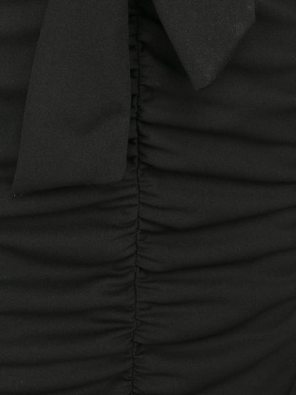 Robe moulante à détail froncés - Noir - 3