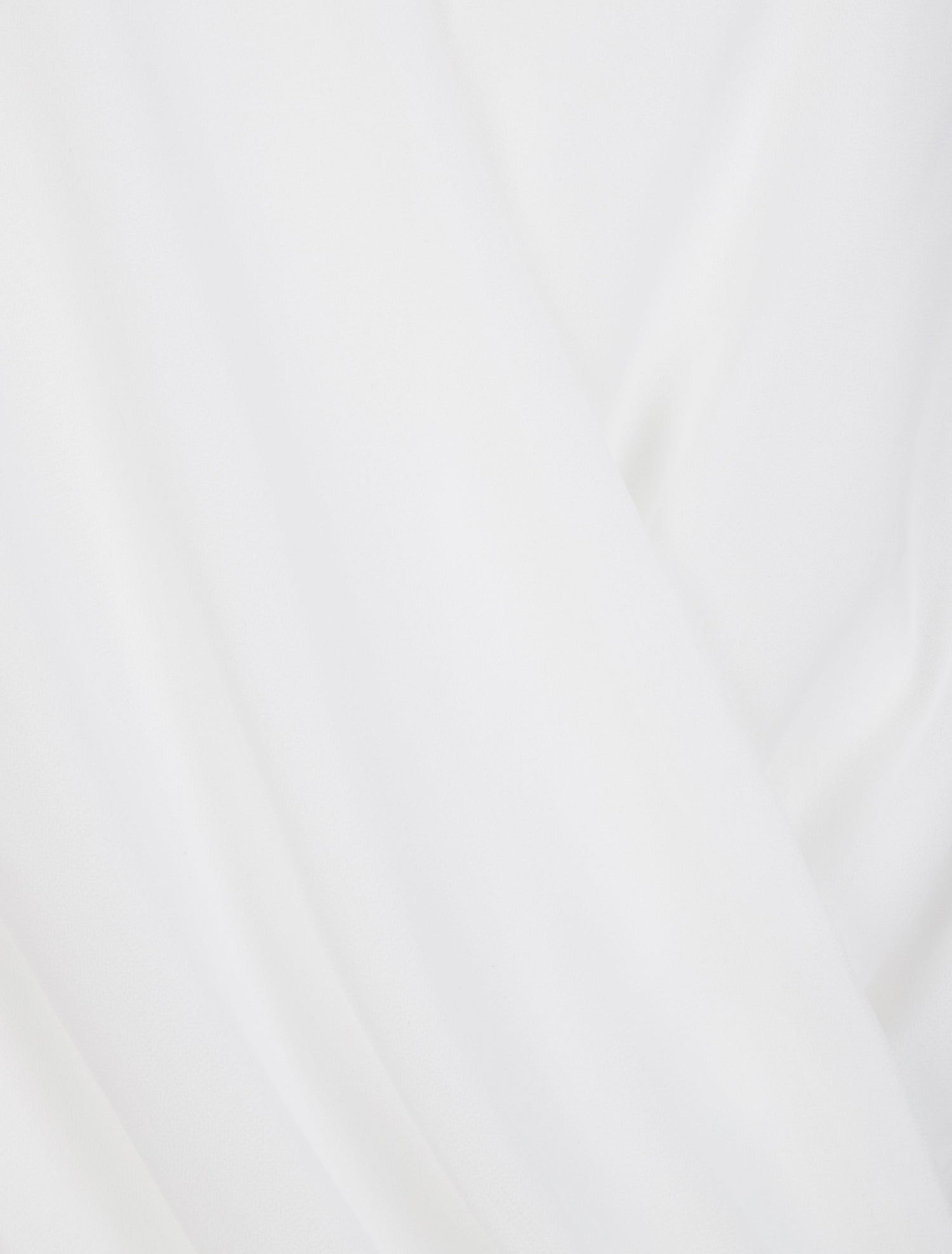 Blouse droite unie drapée - Blanc - 3
