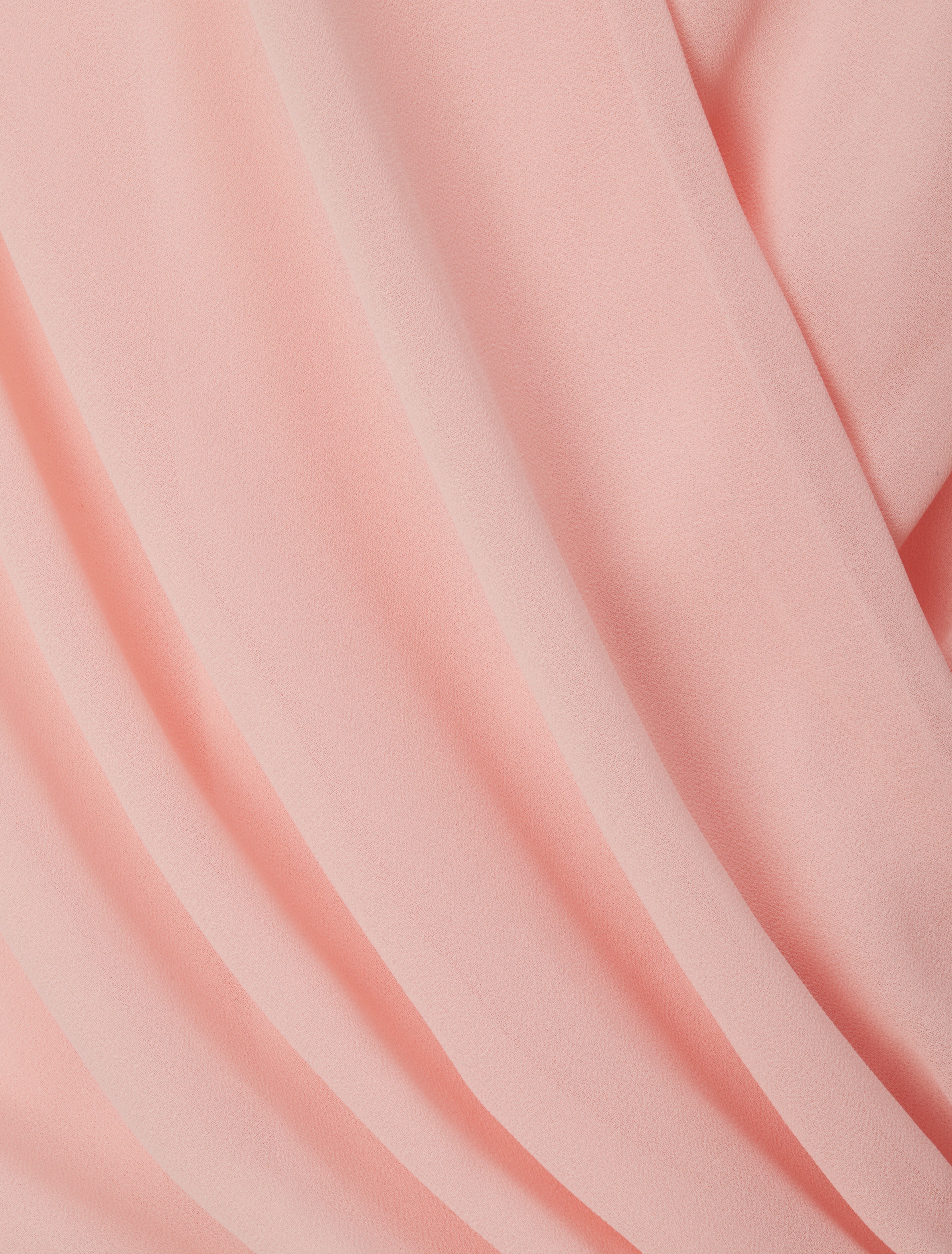 Blouse droite unie drapée - Rose poudré - 3
