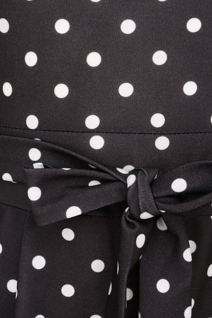 Combishort ajustée à pois - Noir - 3