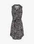 Robe chemise droite sans manches imprimé graphique - Noir - 4