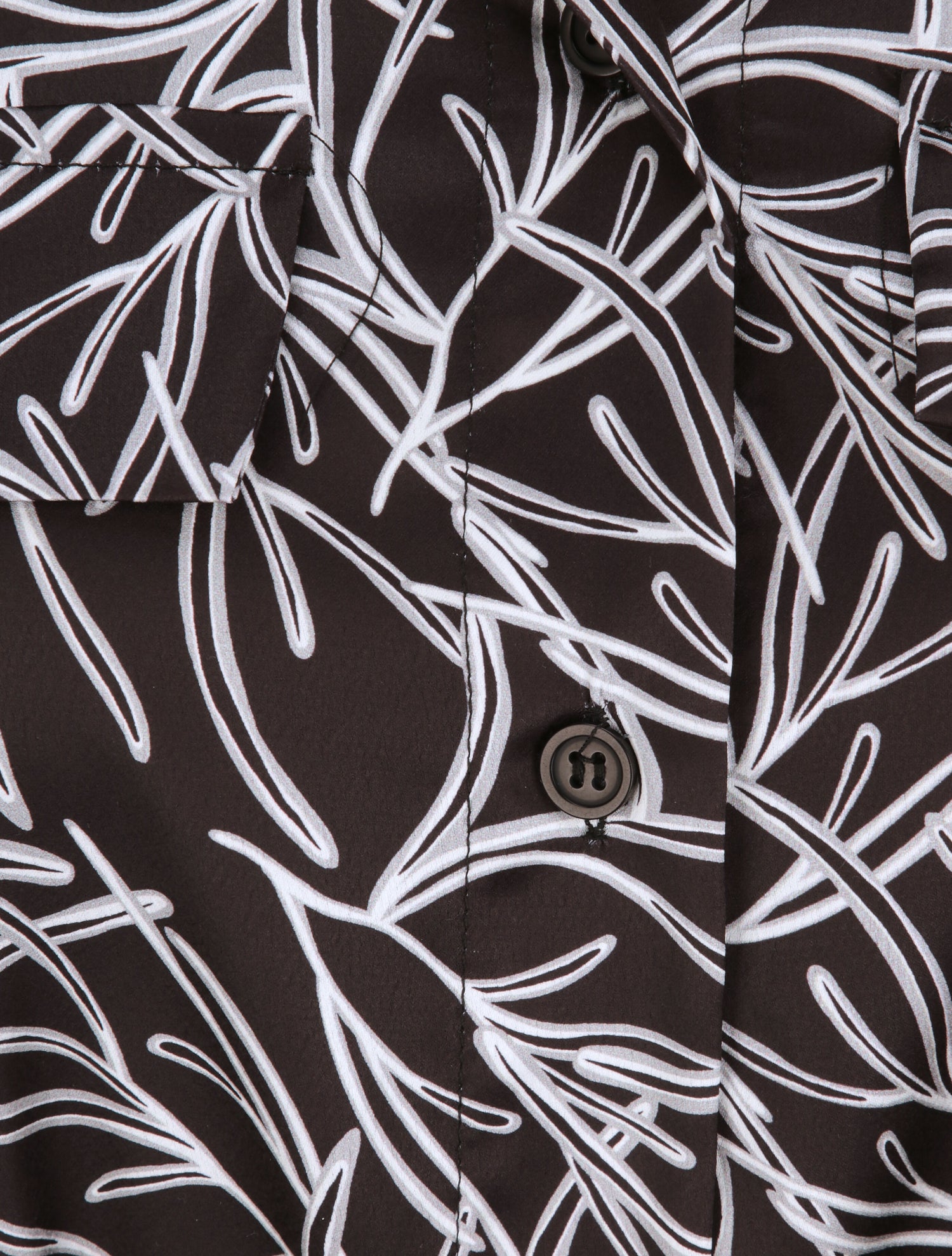 Robe chemise droite sans manches imprimé graphique - Noir - 3
