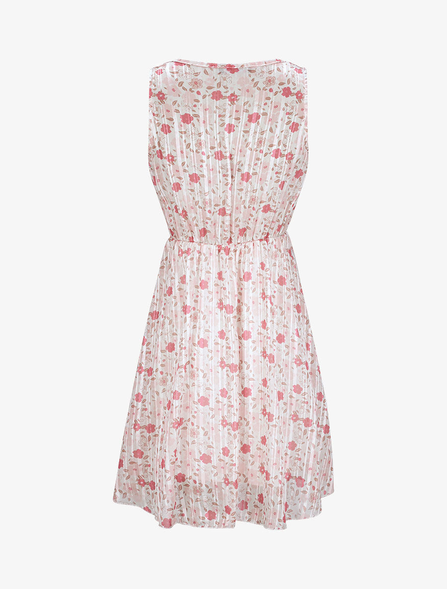 Robe patineuse imprimé printanier - Blanc - 2