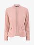 Veste droite unie à col mao - Rose - 1