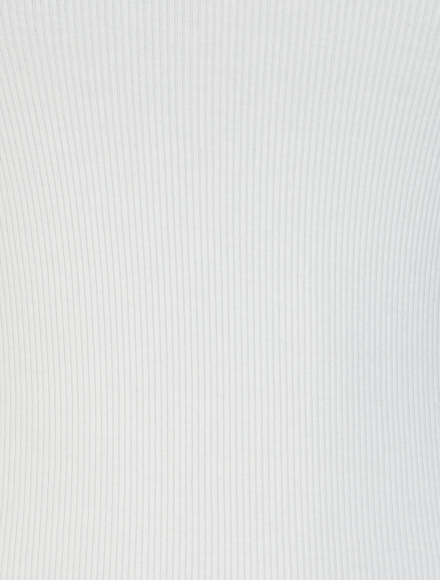 Débardeur slim uni à col rond dentelle - Blanc - 3