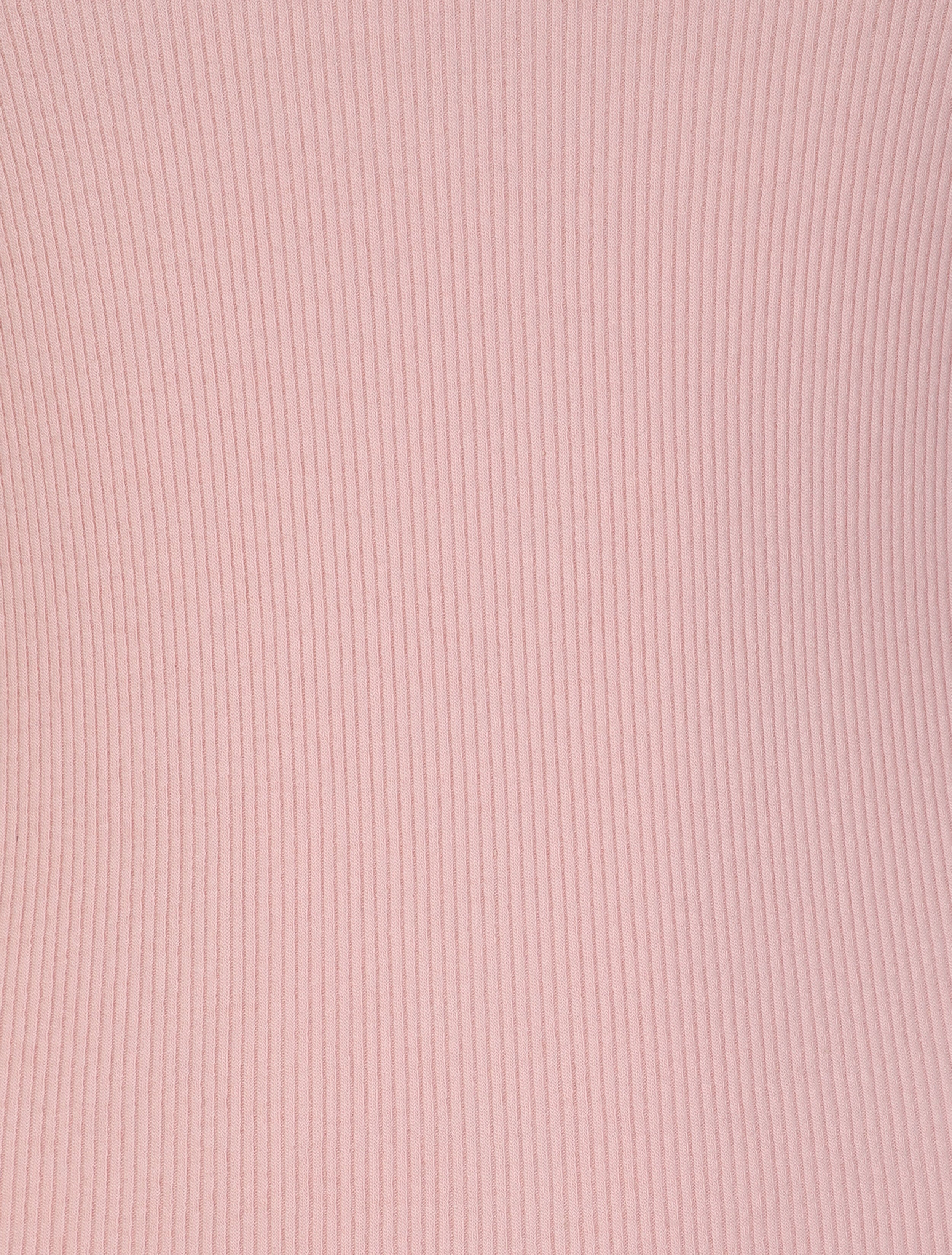 Débardeur slim uni à col rond dentelle - Rose - 3