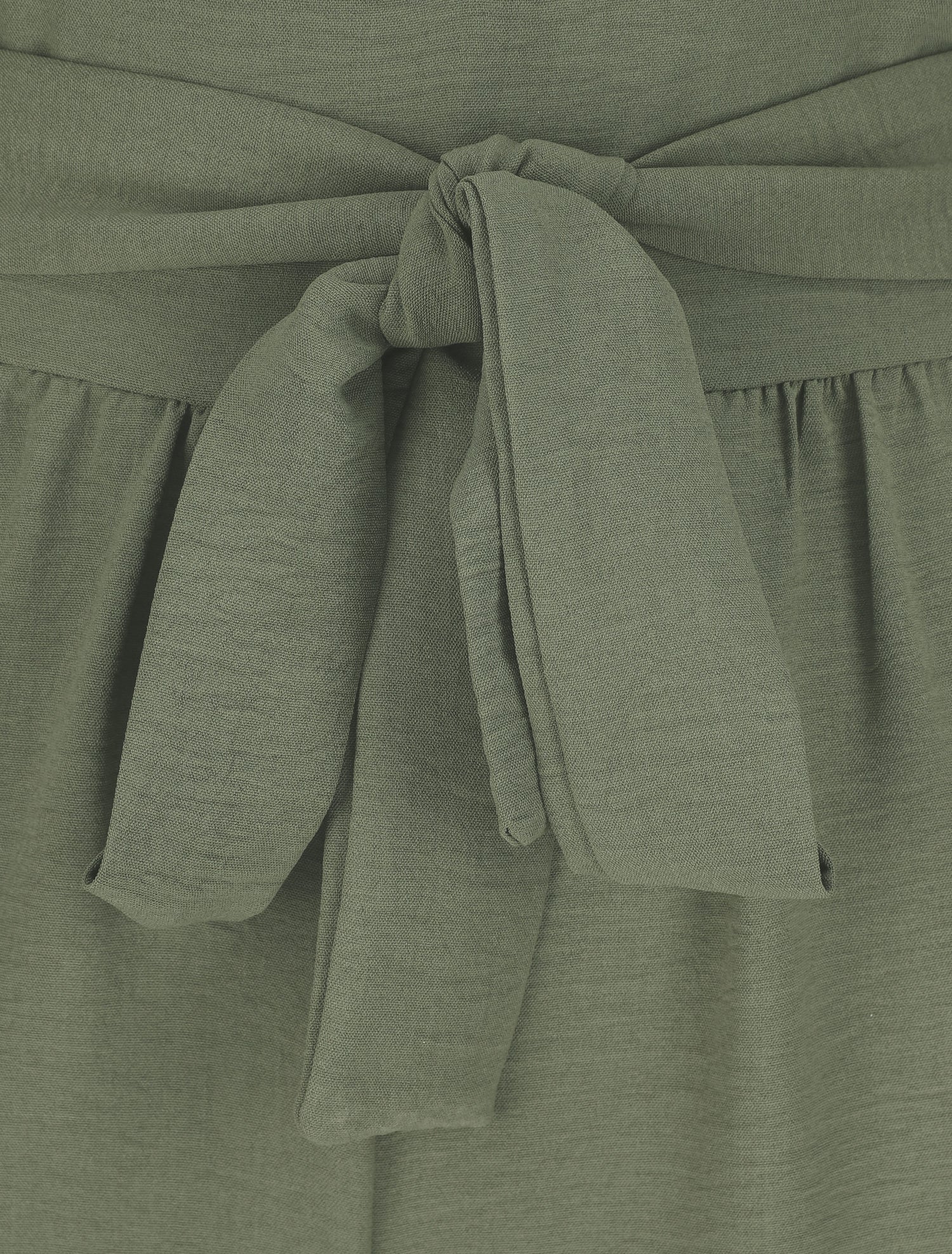 Combinaison ample à col fendu - Kaki - 3