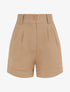 Short uni et bords à revers - Camel - 1
