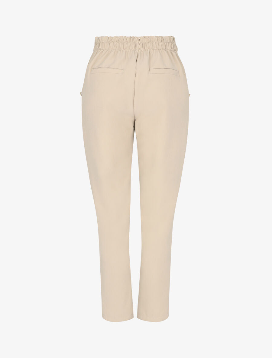 Pantalon slim à boutons stylisés - Beige - 2