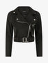 Veste courte en suédine - Noir - 4