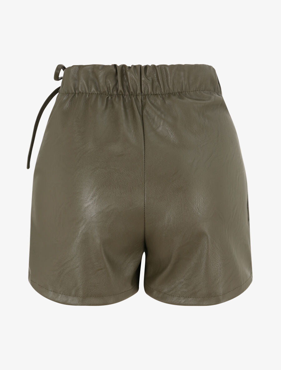Short en simili style portefeuille - Kaki - 2