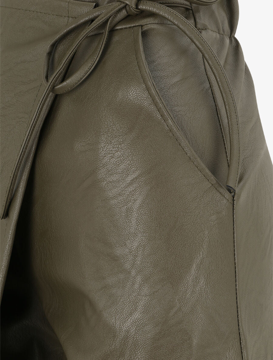 Short en simili style portefeuille - Kaki - 3