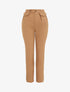 Pantalon carotte taille haute uni - Camel - 1