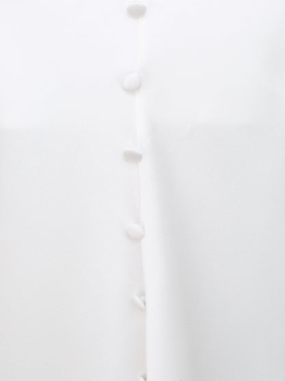 Caraco droit uni boutonné - Blanc - 3