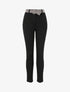 Pantalon slim à ceinture imprimé graphique - Noir - 4