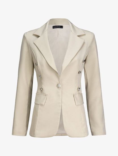 Blazer overzise uni - Beige - 1