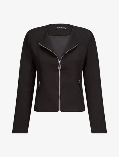 Blazer léger style perfecto - Noir - 1