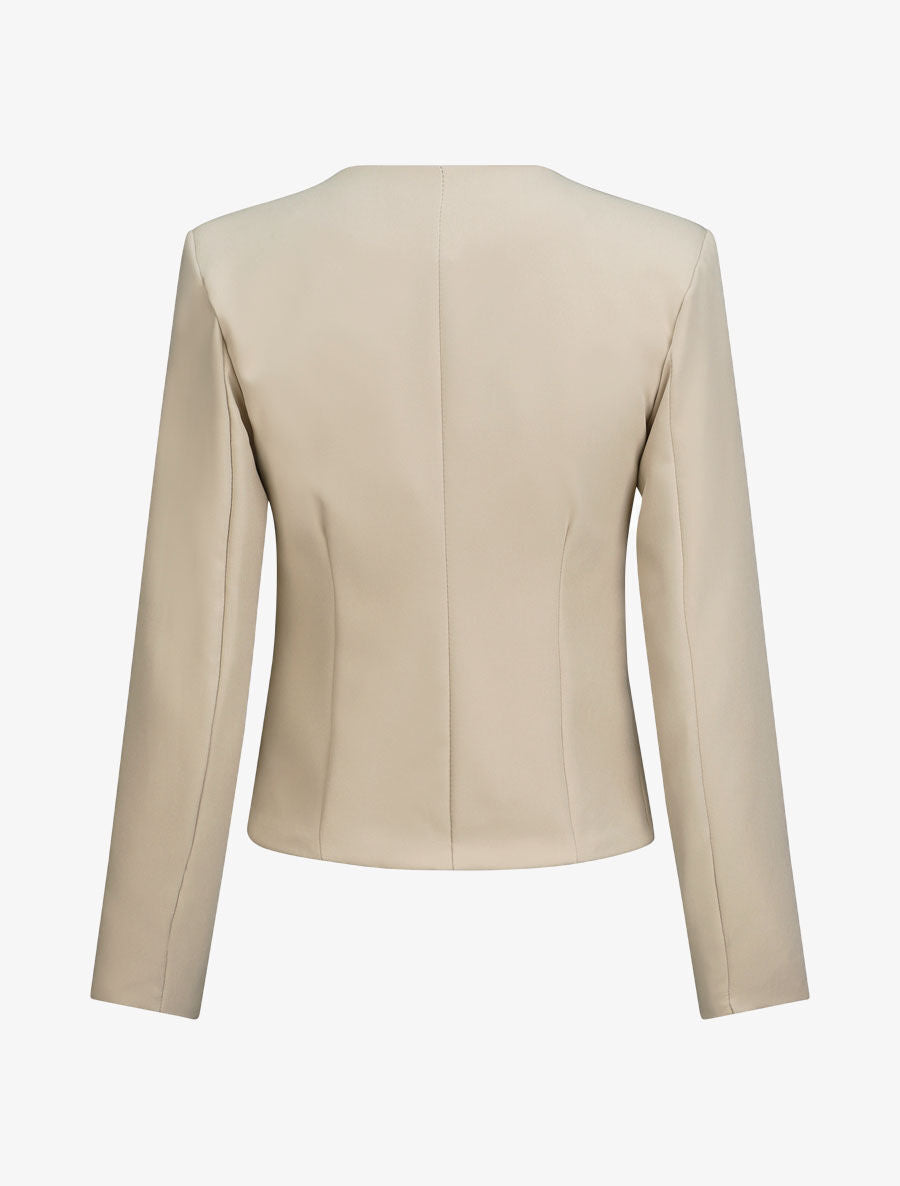 Blazer léger style perfecto - Beige - 2