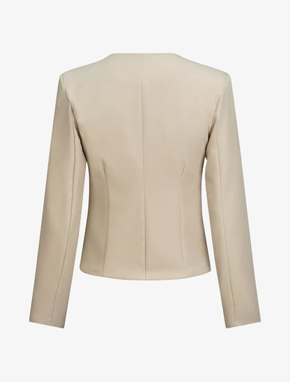 Blazer léger style perfecto - Beige - 2