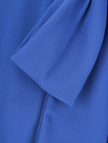 Top à col lavallière - Bleu roi - 3