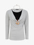 Pull à col bénitier et t-shirt en trompe l&