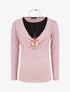 Pull à col bénitier et t-shirt en trompe l&