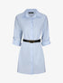 Tunique style chemise unie - Bleu ciel - 1