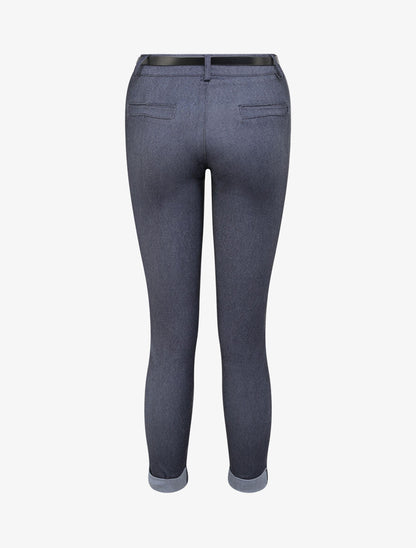 Pantalon 7/8 effet jeans à revers - Bleu jeans - 2