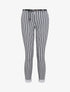 Pantalon 7/8 imprimé rayé à revers - Marine - 4