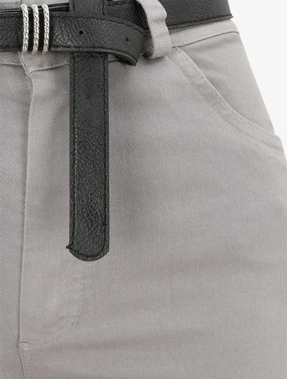 Jean flare uni - Gris - 3