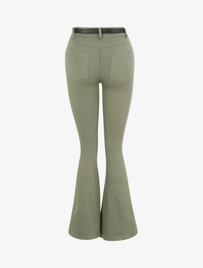 Jean flare uni - Kaki - 2