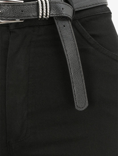 Jean flare uni - Noir - 3
