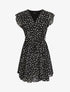 Robe en voile à imprimé moucheté - Noir - 1