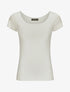 T-shirt stretch à bords irisés - Beige - 1