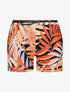 Short à ourlets imprimé feuilles tropicales - Orange - 1