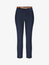 Pantalon droit uni à taille haute - Marine - 4