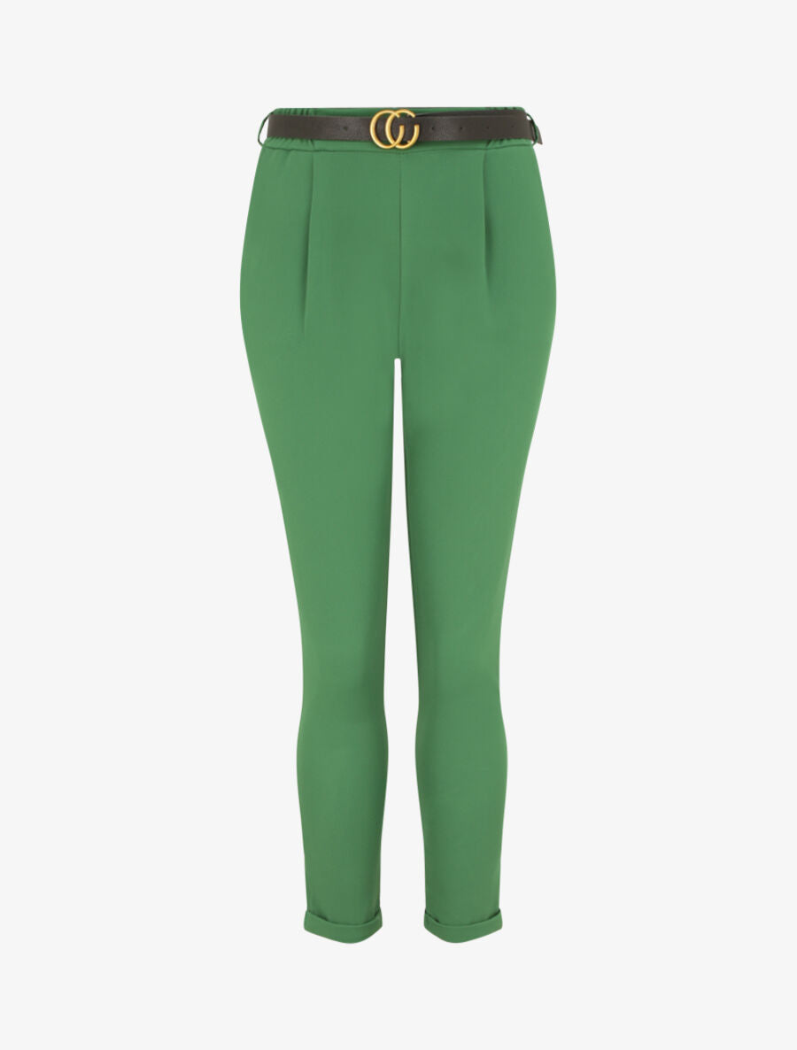 Pantalon 7/8 à pince - Vert - 4
