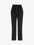 Pantalon fluide paper bag coupe droite - Noir - 1
